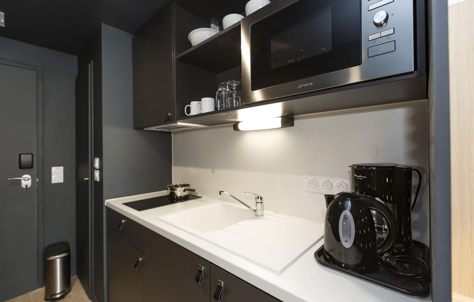 Make a quick meal in your kitchen.