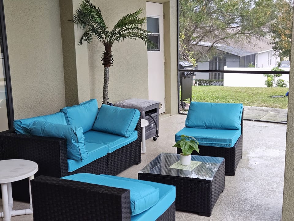 Pool sitting area