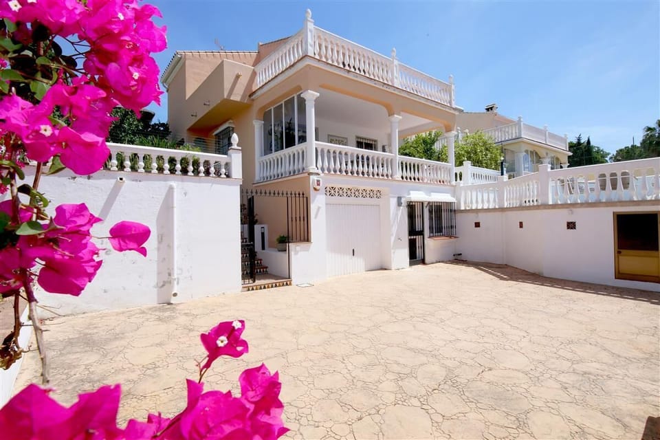 Entrance to the property with lovely gardens and private parking