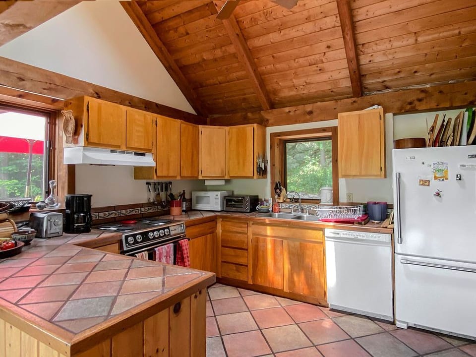 Kitchen with dishwasher.