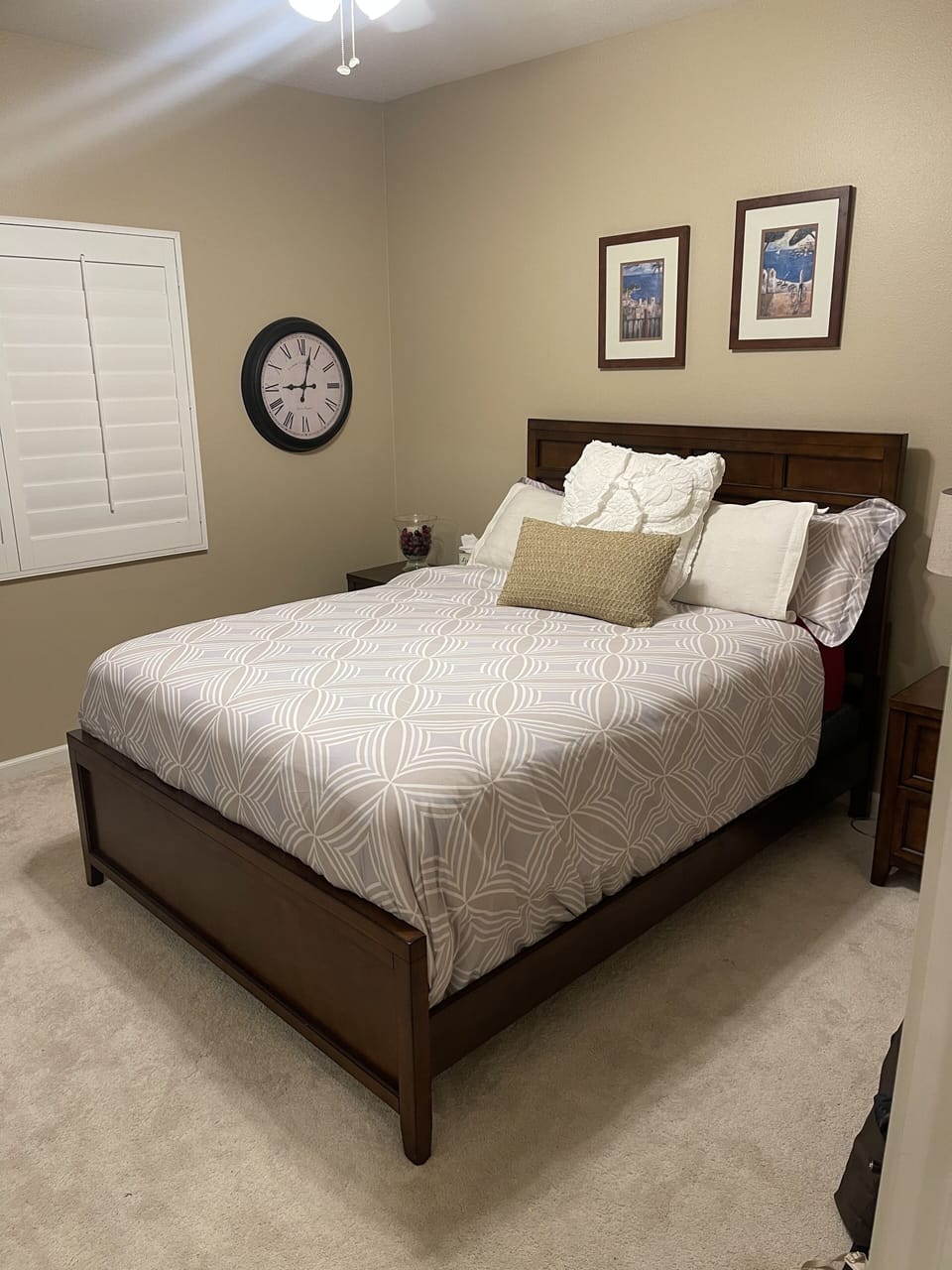 Another view of Queen bedroom with own tv 