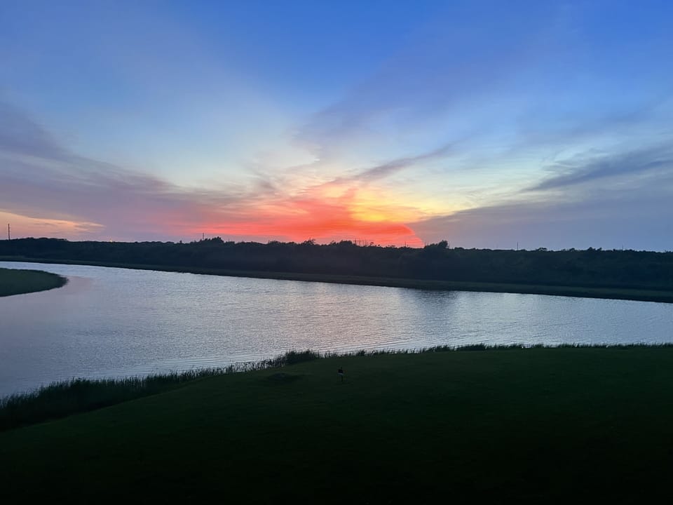 View from the back patio…. weather permitting, this is a nightly show!!!  