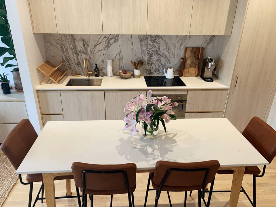 Eat-in kitchen.