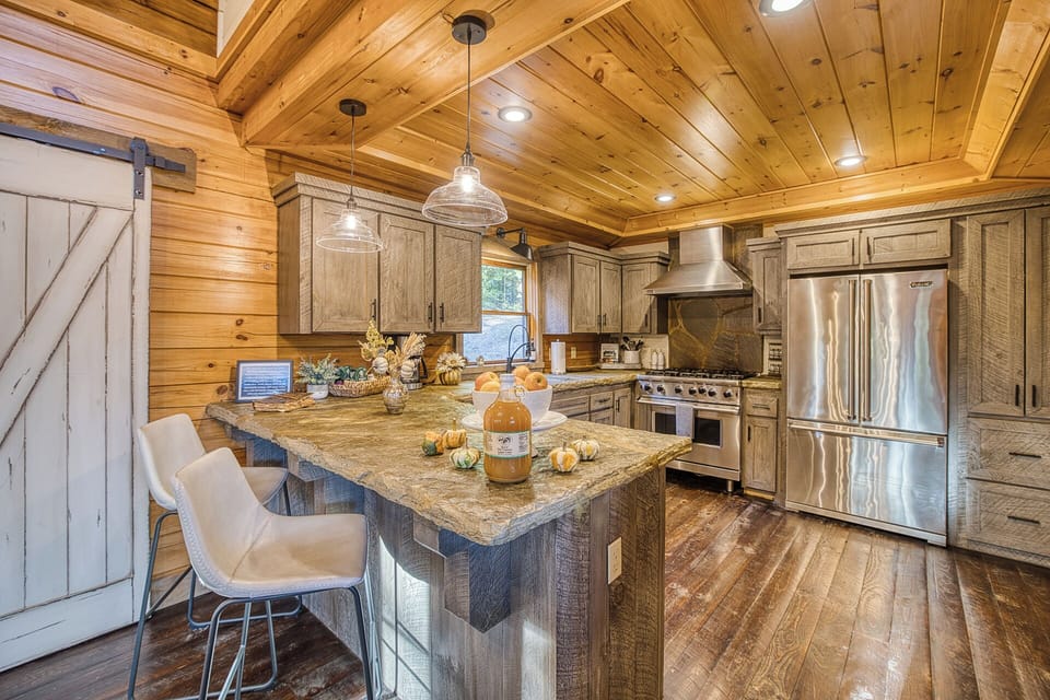 Prepare meals in a fully stocked kitchen w/ stainless steel appliances & more.
