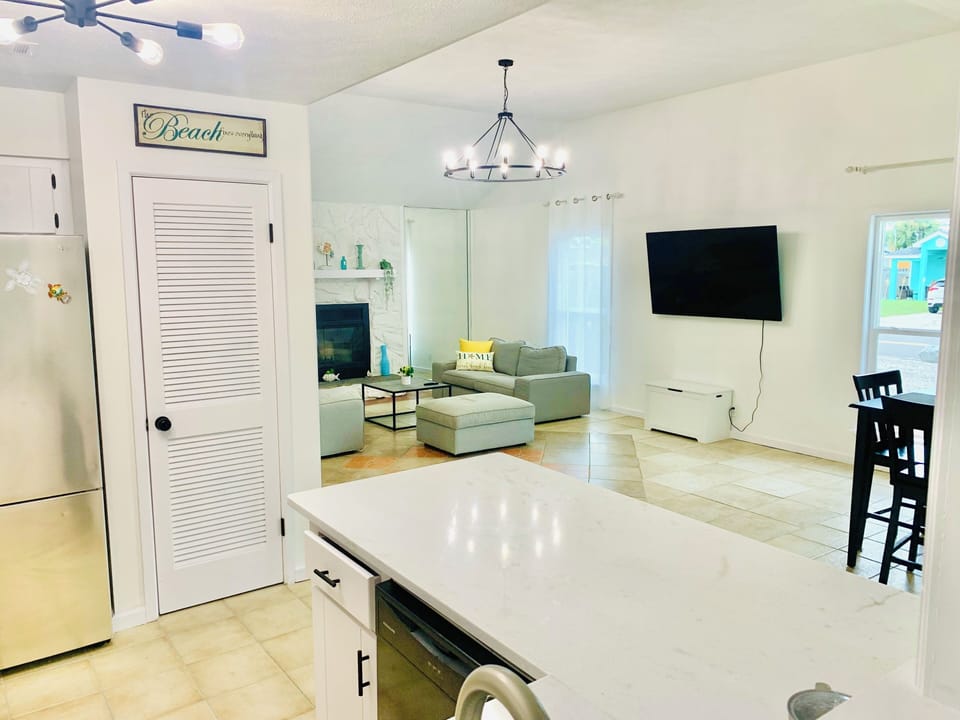 Well equipped kitchen w/ island - open concept.