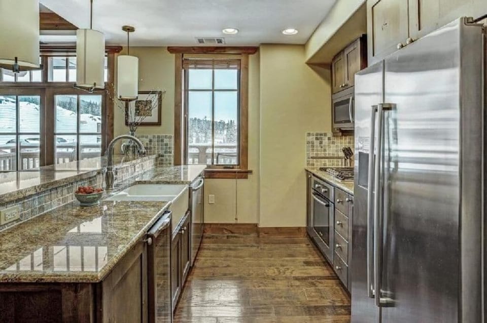 Prepare a meal in the equipped kitchen.