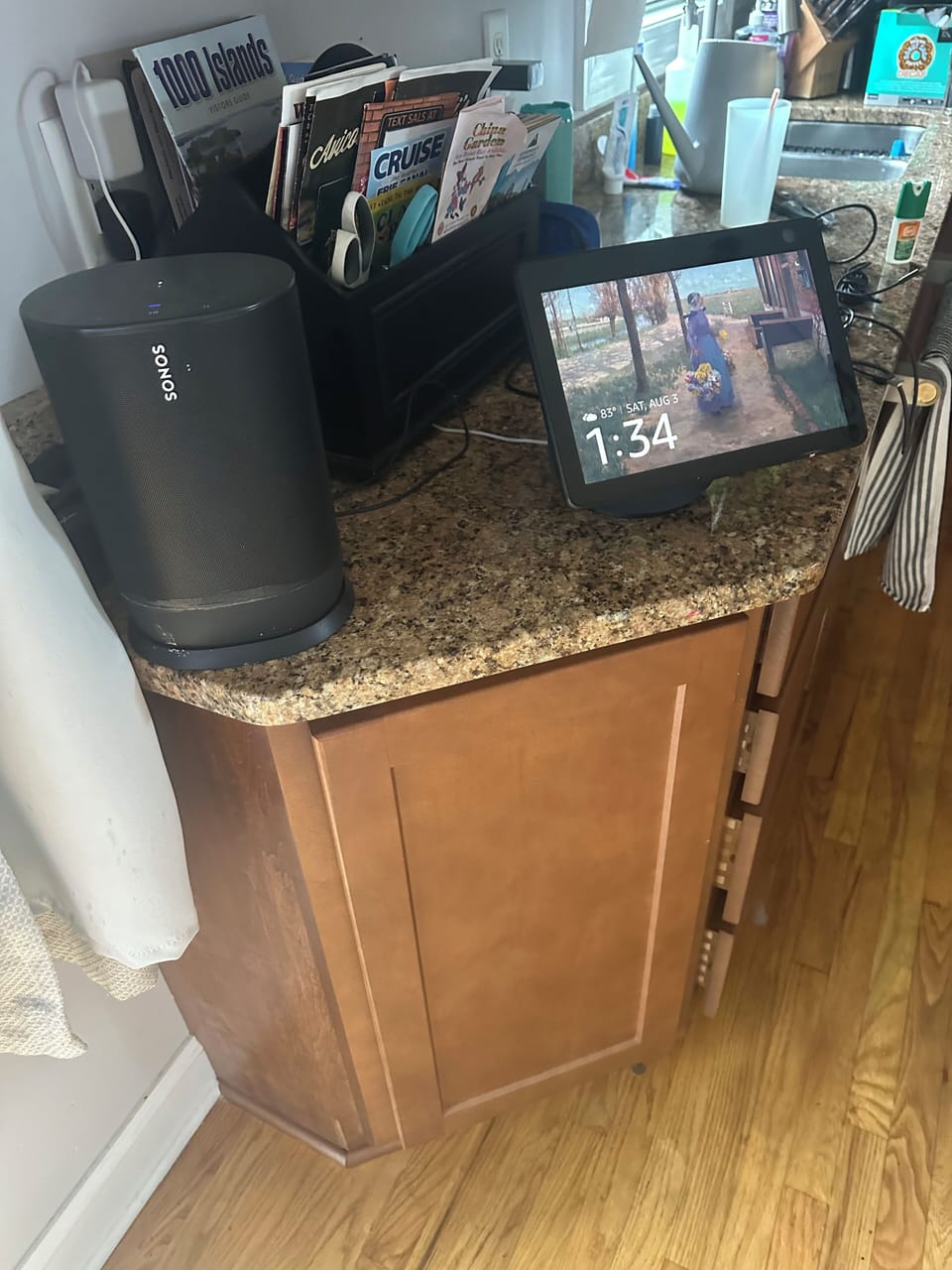 Alexa and Sonos Bluetooth speaker so you can listen to your own music.