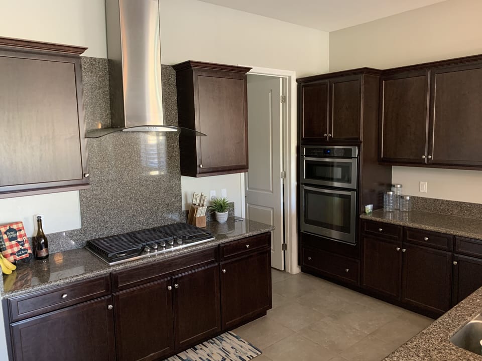 Fully stocked kitchen
