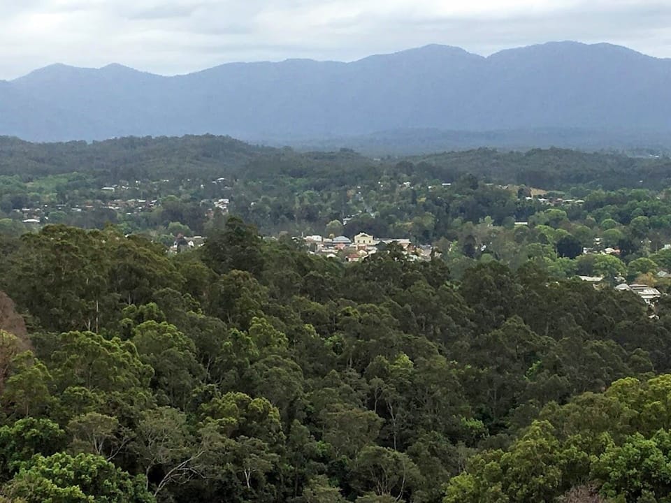 Bellingen nestled in its valley - view from the lookout