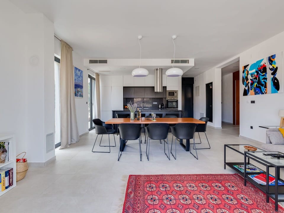 Table, Furniture, Picture Frame, Building, Chair, Lighting, Interior Design, Hall, Flooring, Floor