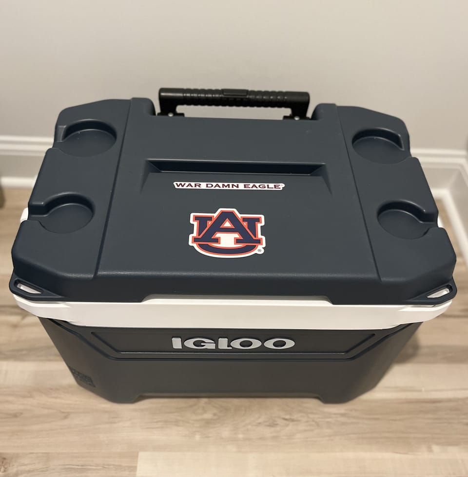 Take our cooler to the game. (60 cans)