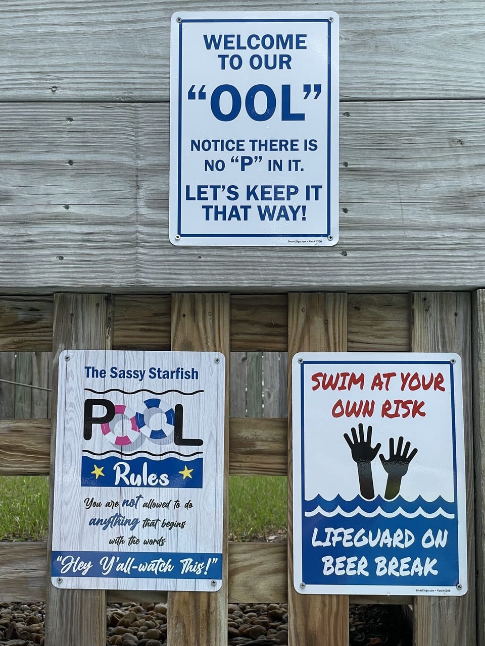 Obligatory sassy swimming signs