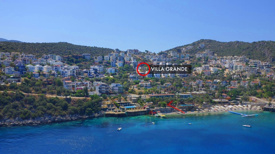View of Villa Grande Kalkan from the sea. 