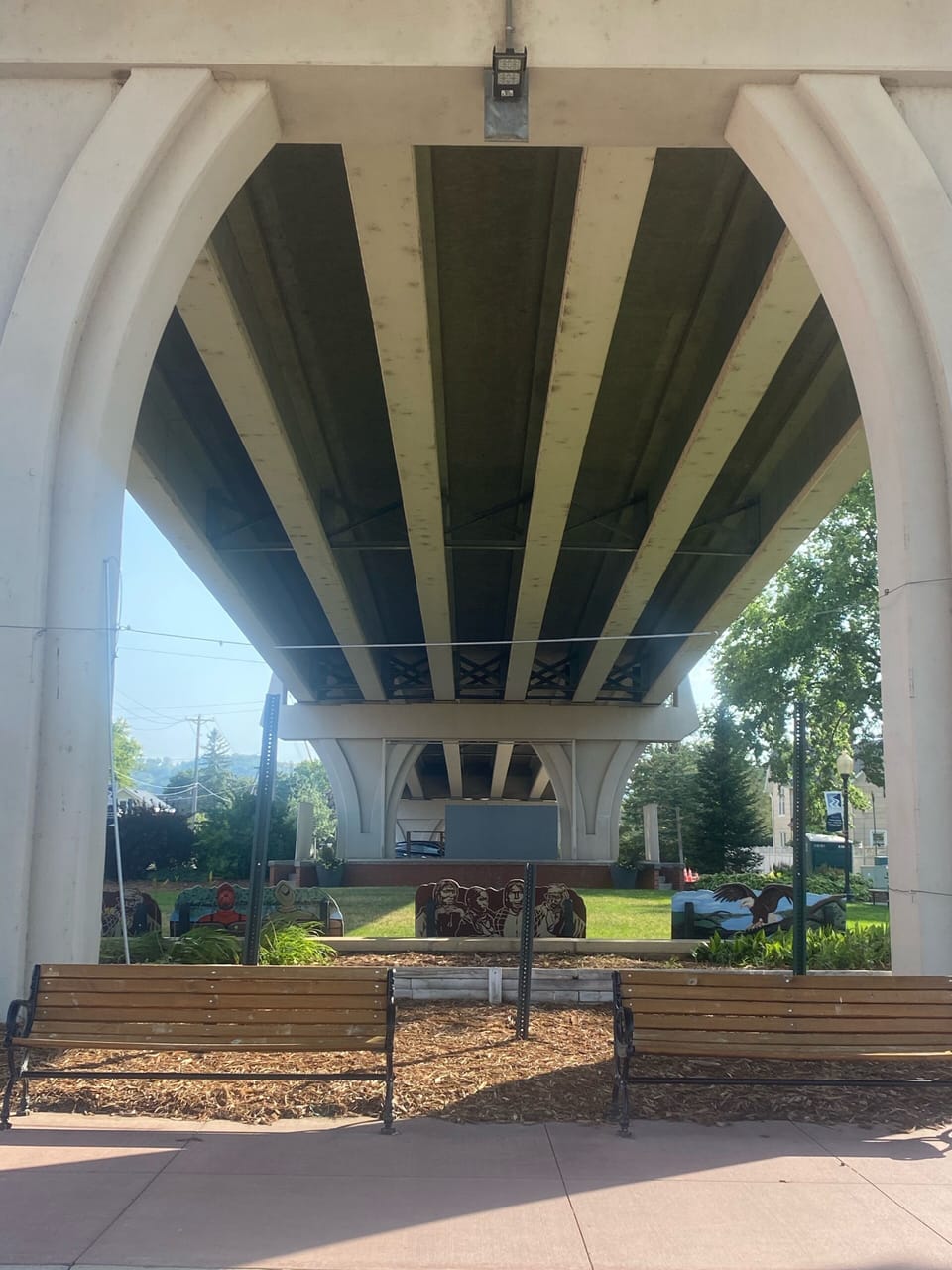 Live music on Friday nights, under the bridge. Summer months only. 