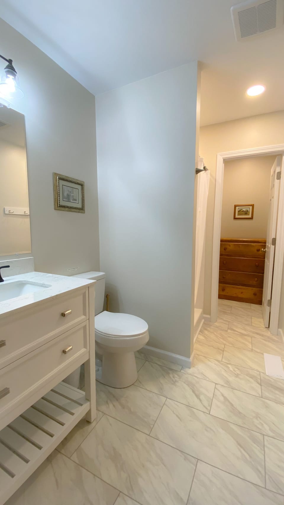 Bathroom 2:  adjoins to Bedroom 2, includes walk-in closet
