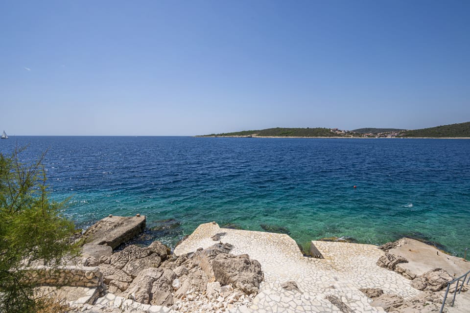 Beach directly on front of the villa