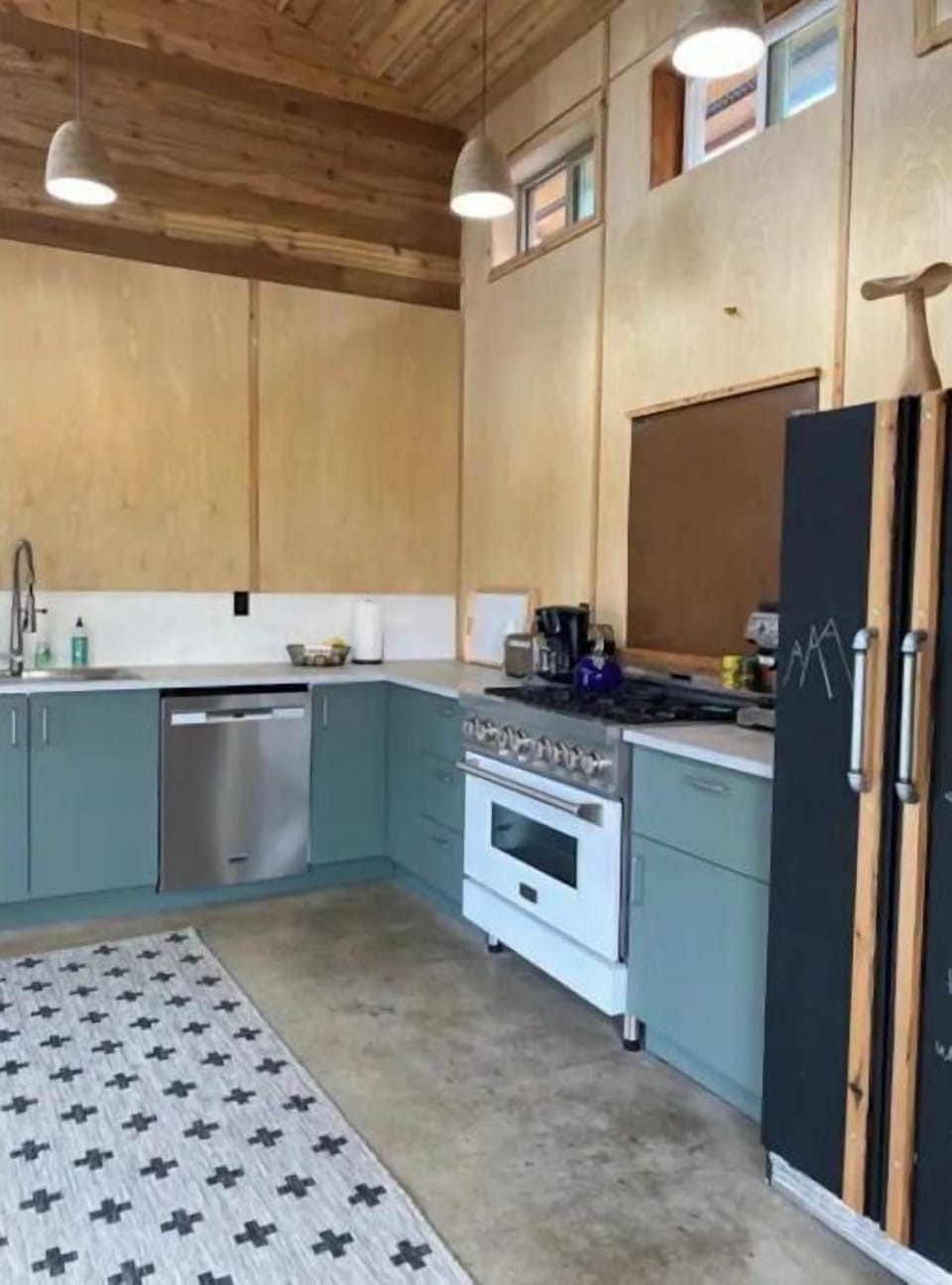 the new community kitchen has everything you need to cook or grill. 
