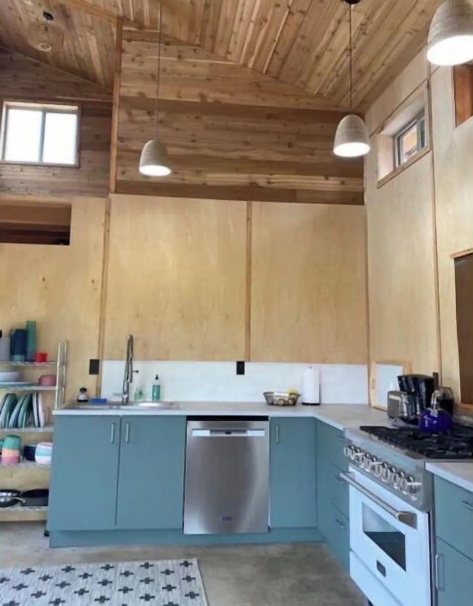 the new community kitchen has everything you need to cook or grill. 