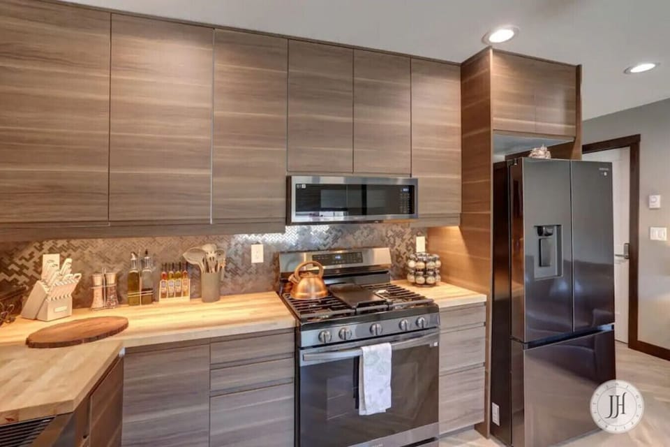 Luxurious kitchen fully equipped with everything you need to cook, dine, and entertain comfortably.