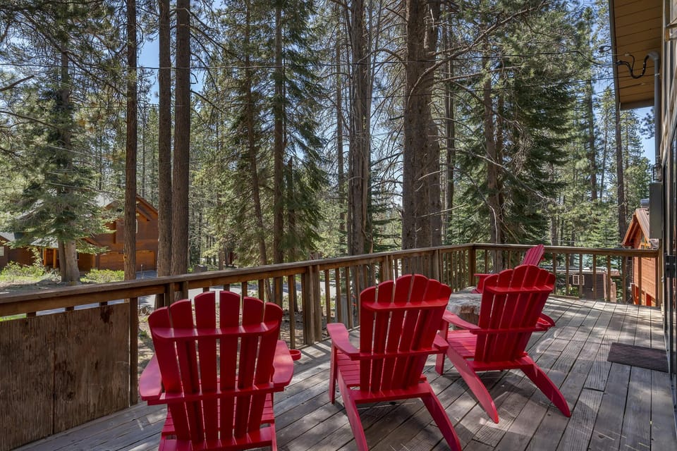 Enjoy coffee on the quiet deck