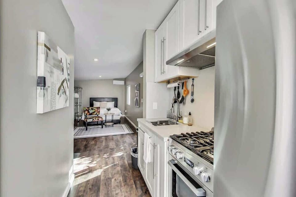 View of living area from kitchen