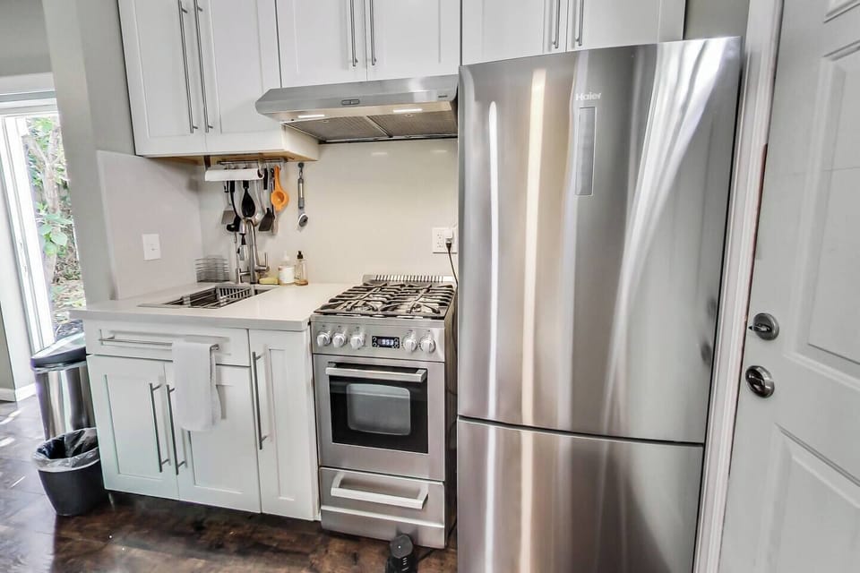 Kitchen from bathroom.