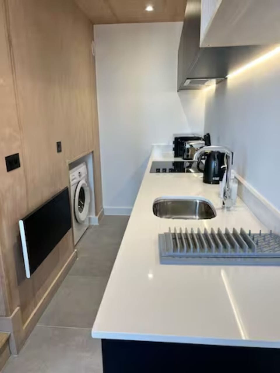 Kitchen and washing machine