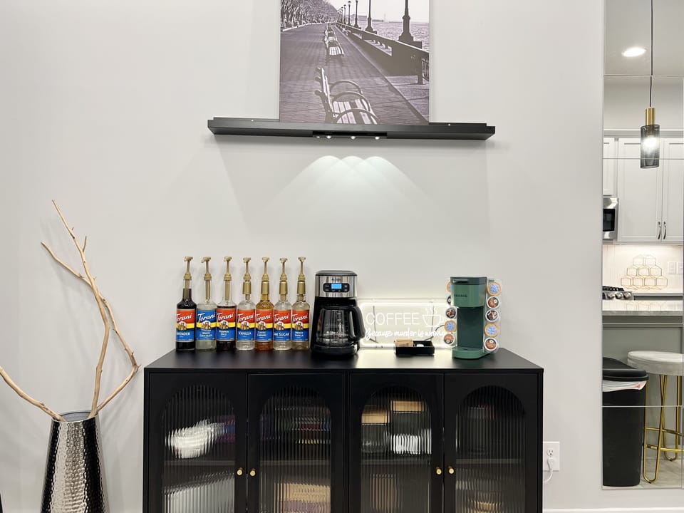 Coffee Station (Syrups, Creamer, Sugar, KCups provided).