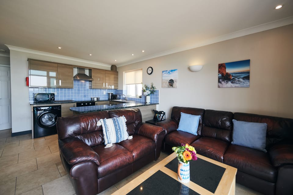 open plan kitchen, dining and living room