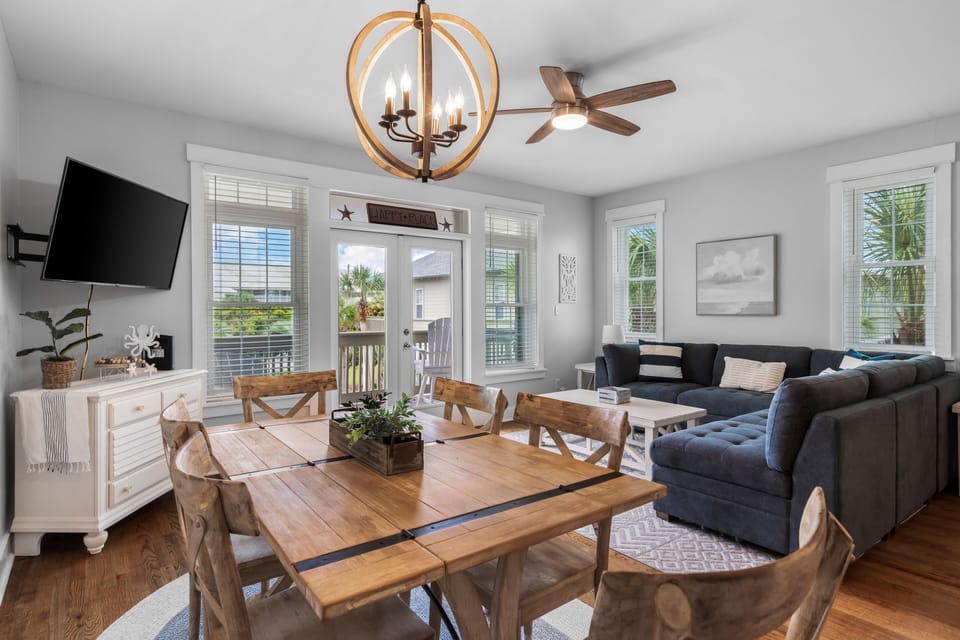 Open Concept Living Space with Balcony