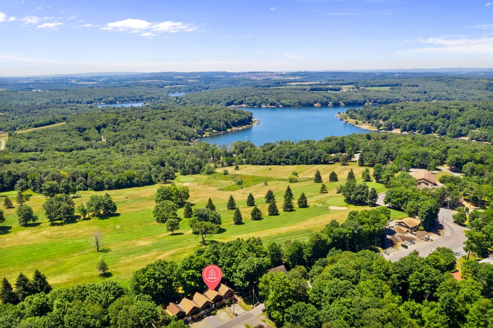 Quality golf with mountain and lake views.