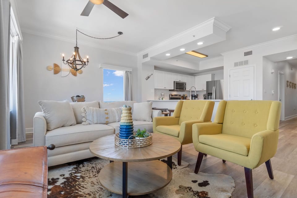 Living area with sleeper sofa
