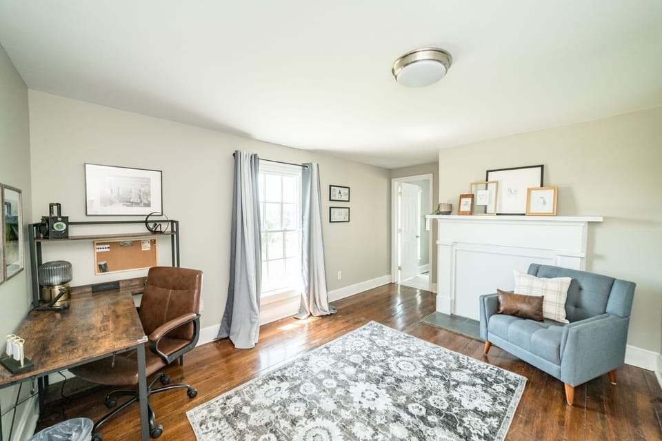 Private office within the primary suite upstairs