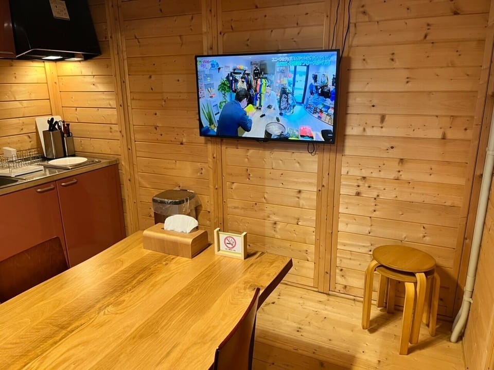 The dining room can seat up to 6 people.