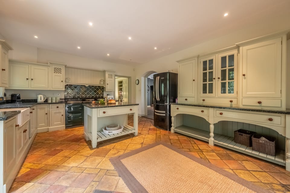 Ground floor: The kitchen with pamment tiled floor
