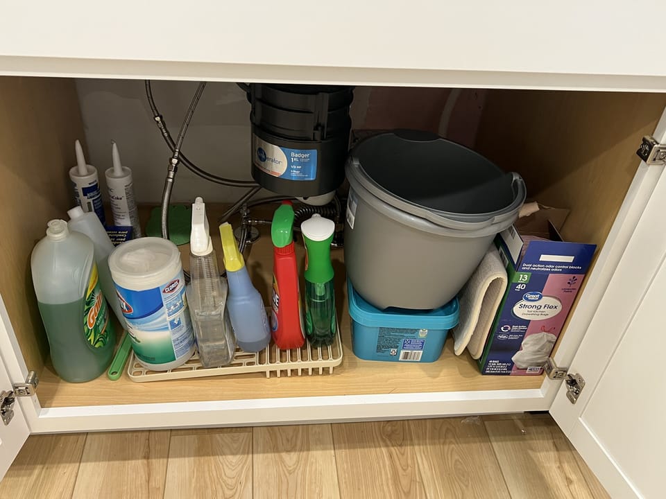  Cleaning supplies - under sink