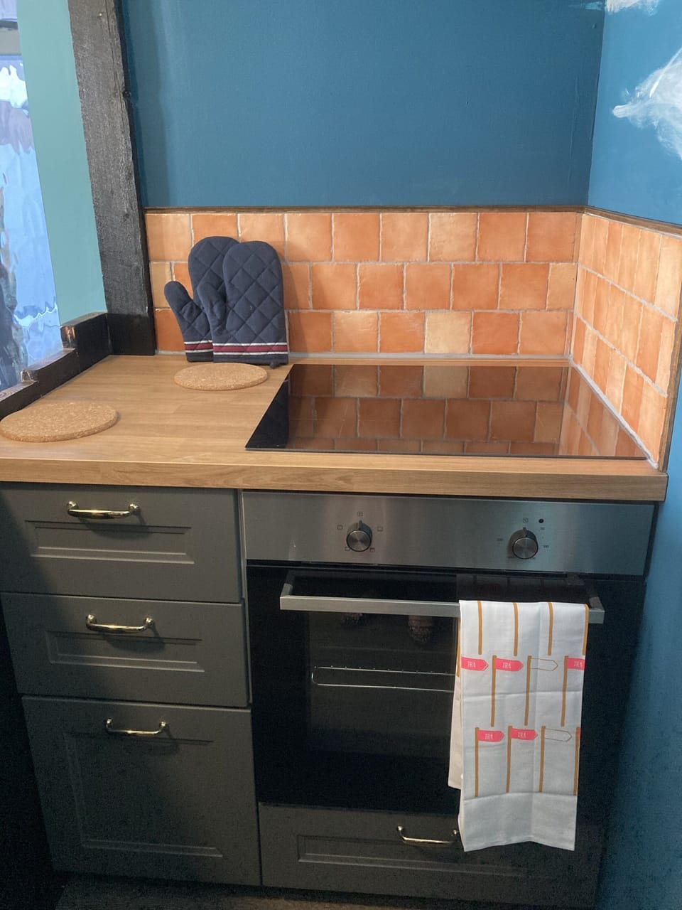 The hob and oven
