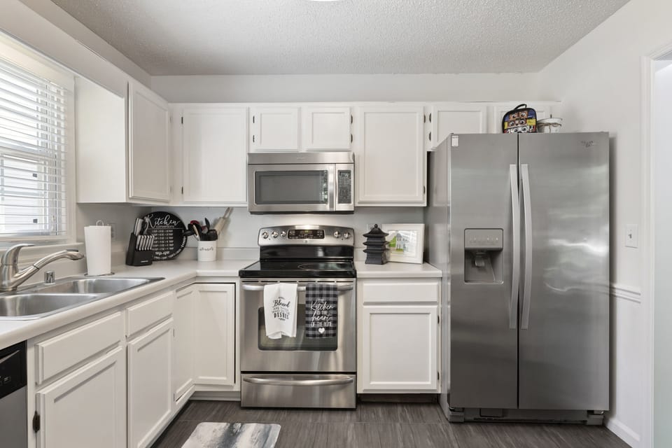 Kitchen with pots & pans and many tools
