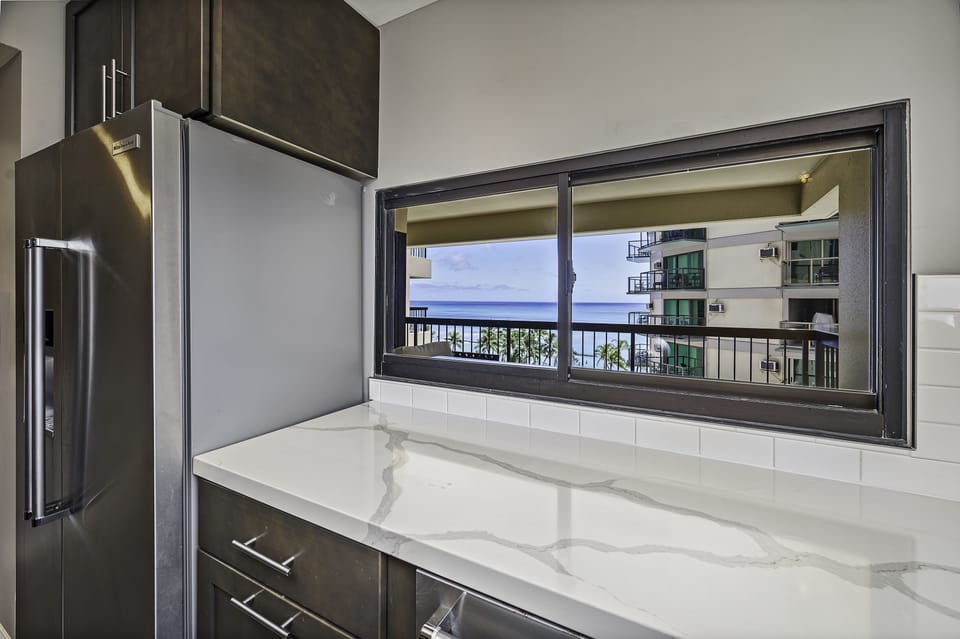 Ocean view from the kitchen