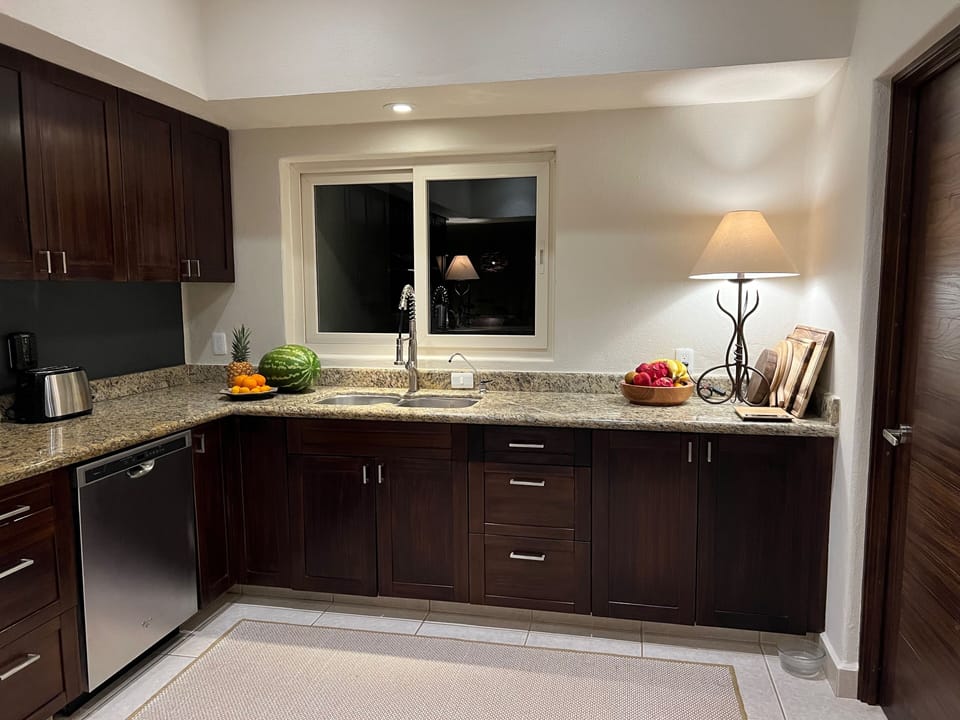 Spacious kitchen with plenty of work space