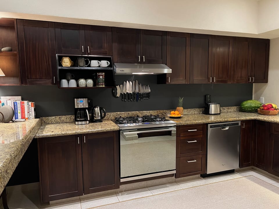 Ample counter space and new appliances