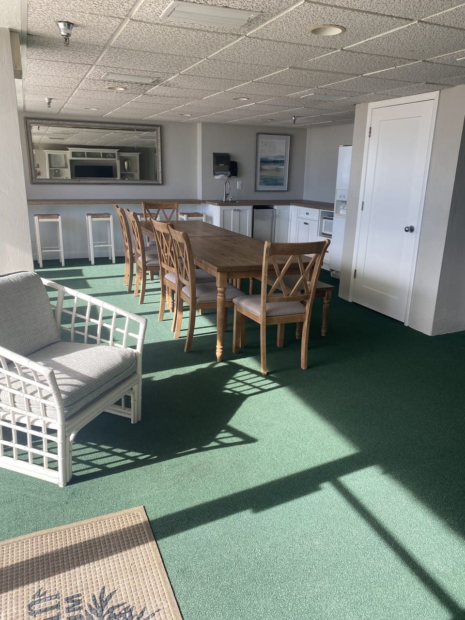 Private poolside room available with ice machine.
