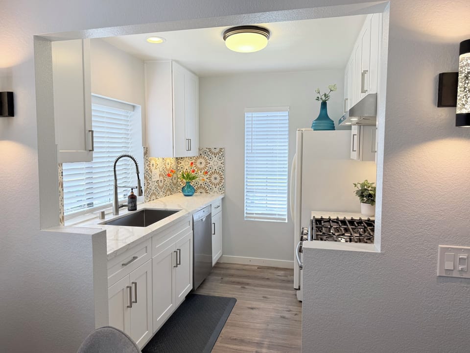 Fully remodeled modern kitchen featuring sleek finishes and everything you need 