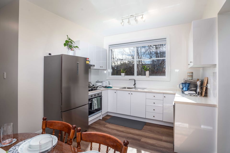 bright kitchen.
