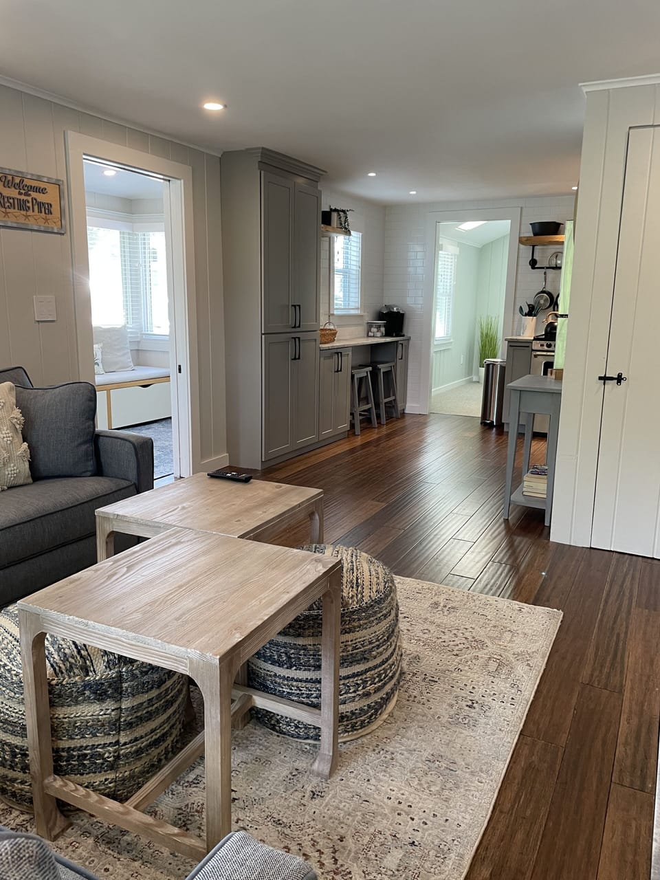 Living Room into kitchen