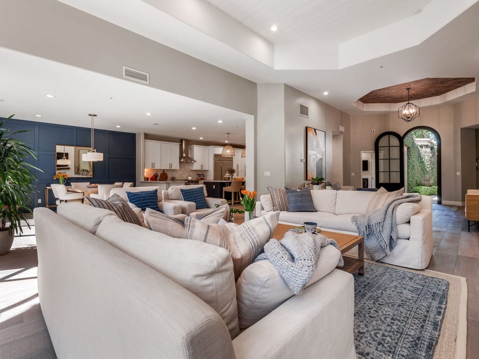 Very comfy but casually elegant furniture from RH and the local Bungalow Store.