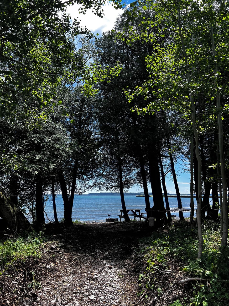 Private natural beach, only for Cedar Point Inn guests; walk or drive.