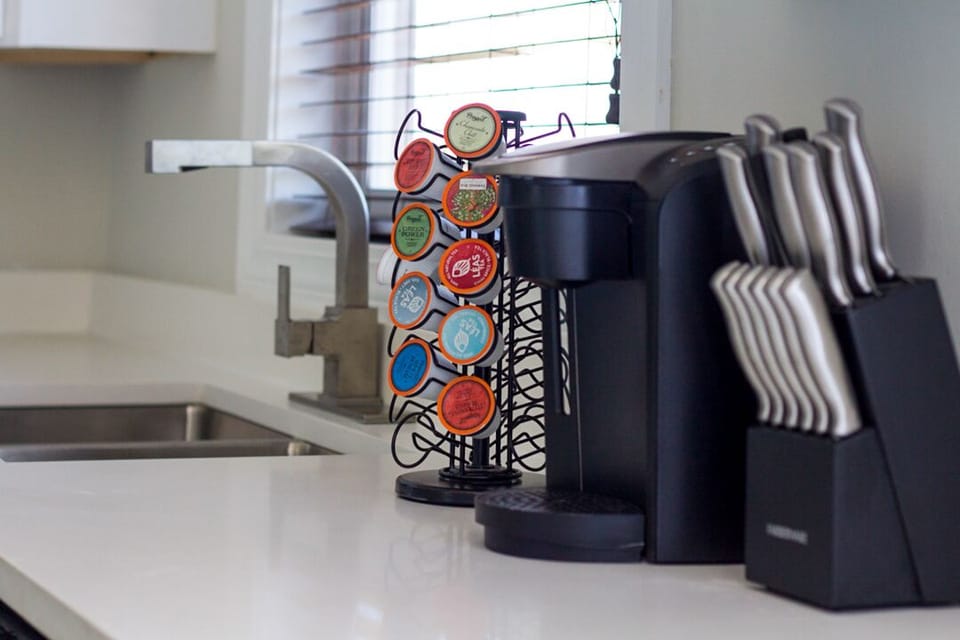Keurig coffee and tea for guests.