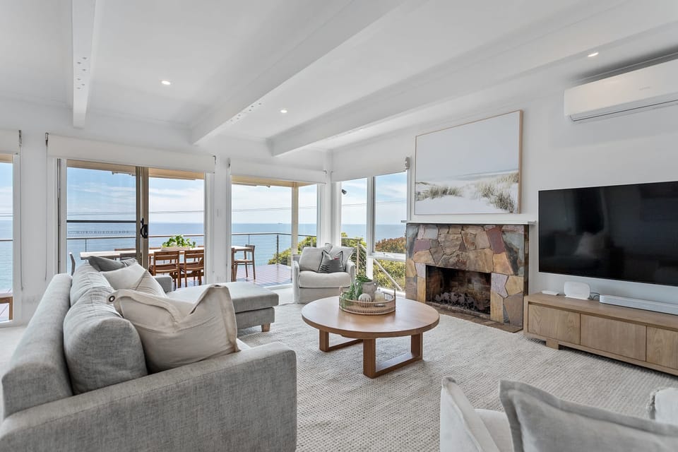 Main Living with Fireplace and Smart TV