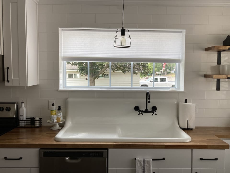 Enjoy the beautifully restored antique sink.

